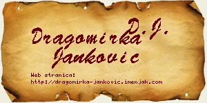 Dragomirka Janković vizit kartica